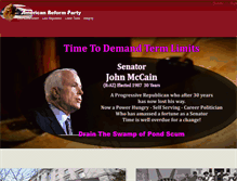 Tablet Screenshot of americanreformparty.org